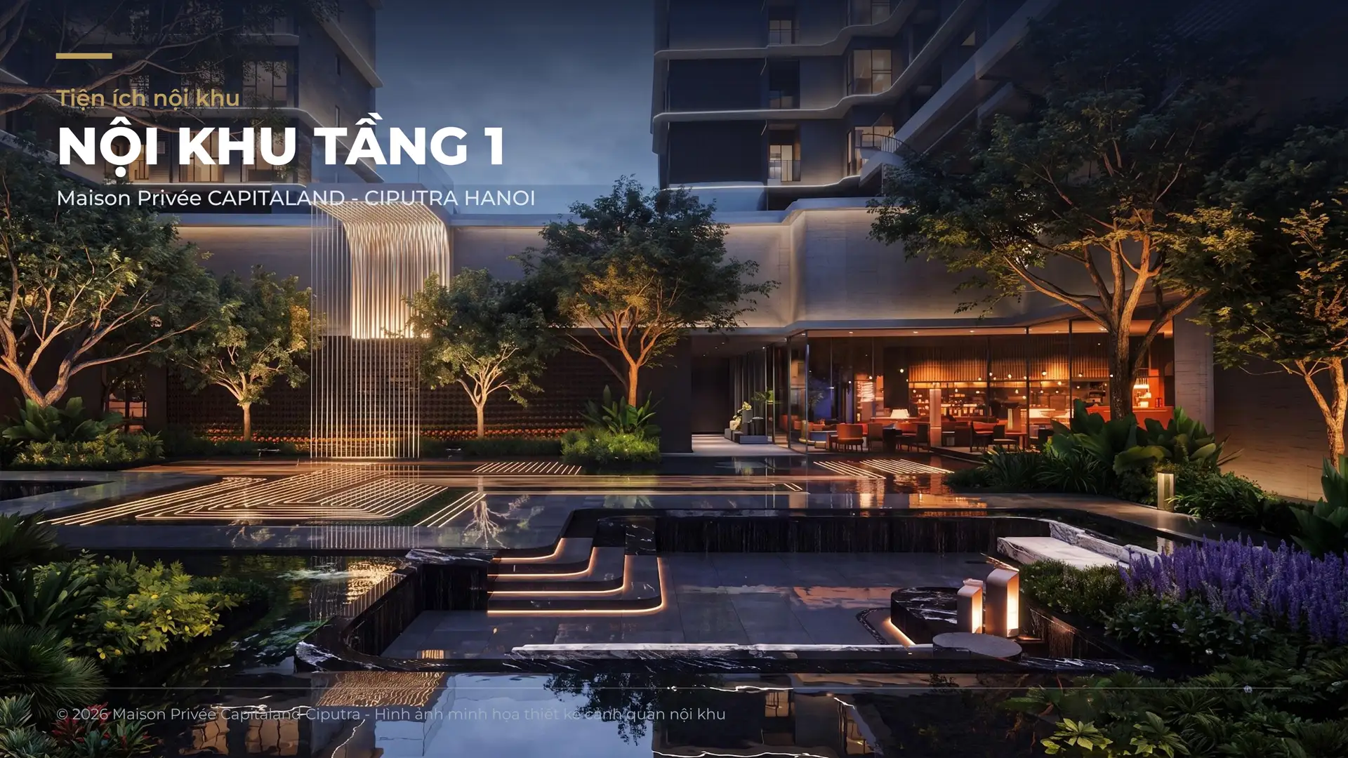 Tiện ích nội khu tầng 1 Maison Privée